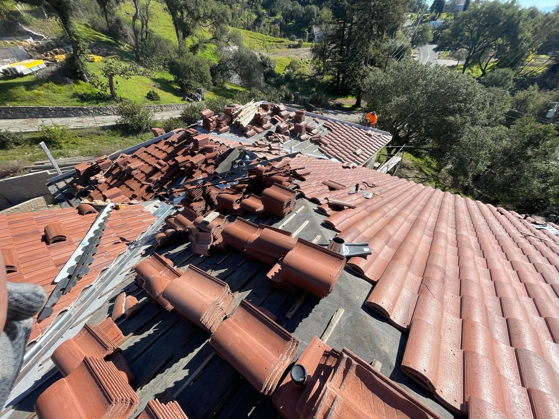 Tile roof installation